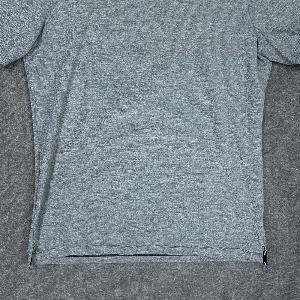 Nike Golf Aeroreact Shirt Mens L Heather Gray Blade Collar Short Sleeve 890046